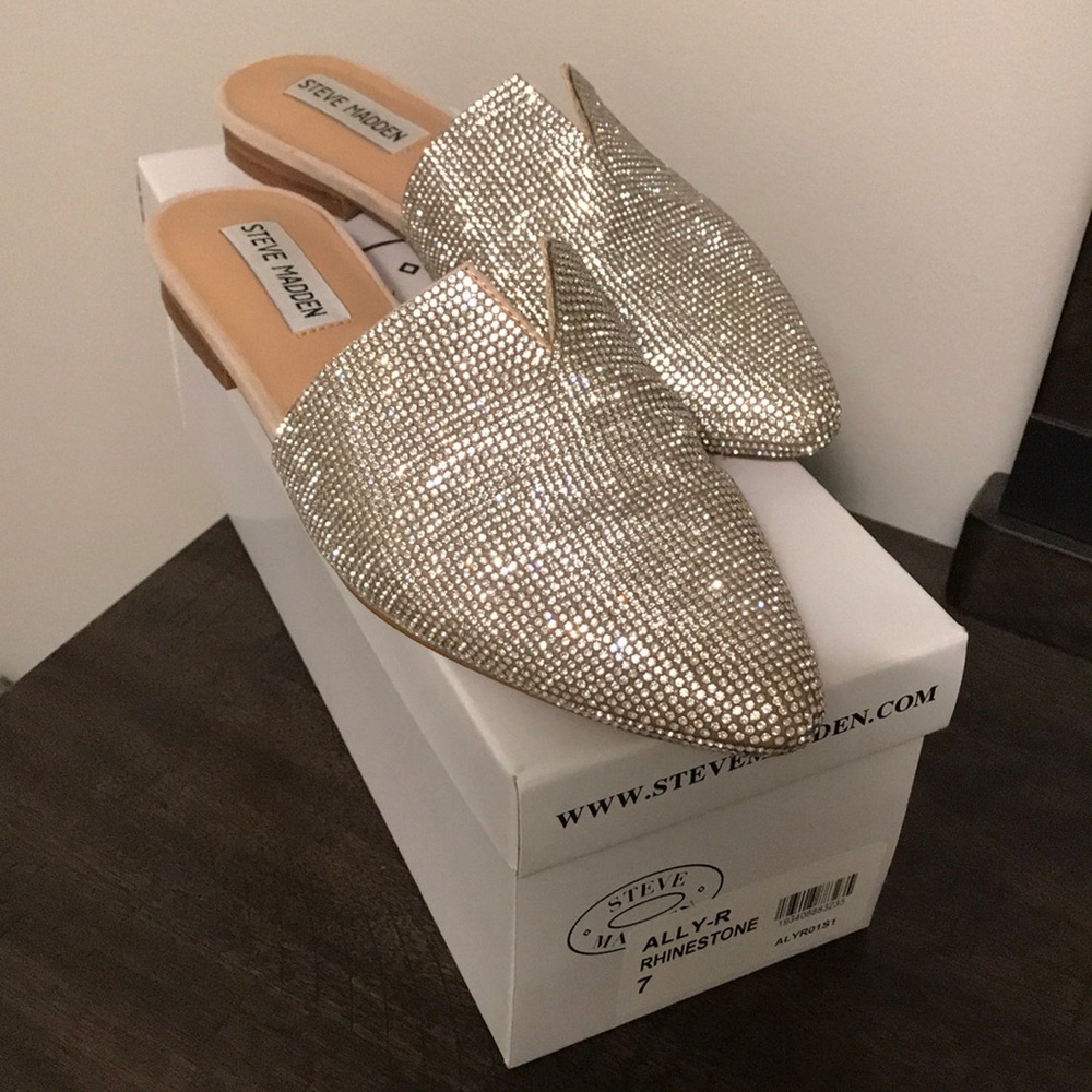 Steven Madden Rhinestone Mules